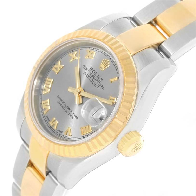 Rolex Datejust Steel Yellow Gold Silver Roman Dial Watch 179173 Unworn ...