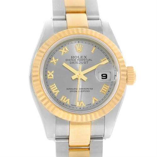 Photo of Rolex Datejust Steel Yellow Gold Silver Roman Dial Watch 179173 Unworn