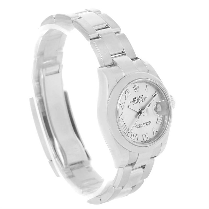 Rolex Datejust Rhodium Roman Dial Ladies Watch 179160 Box Papers SwissWatchExpo