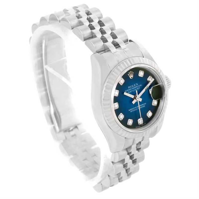 Rolex Datejust Steel White Gold Vignette Diamond Dial Watch 179174 SwissWatchExpo
