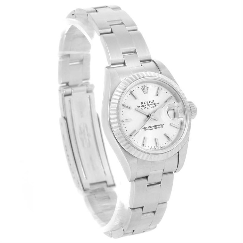 Rolex Datejust Ladies Steel 18k White Gold Silver Dial Watch 79174 SwissWatchExpo