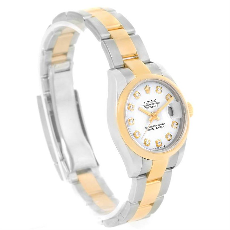 Rolex Datejust Steel 18K Yellow Gold Diamond Ladies Watch 179163 SwissWatchExpo