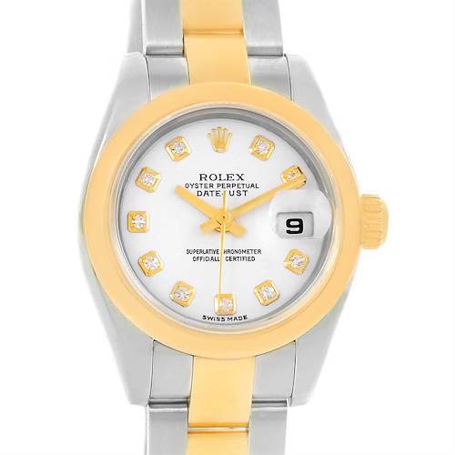 Photo of Rolex Datejust Steel 18K Yellow Gold Diamond Ladies Watch 179163