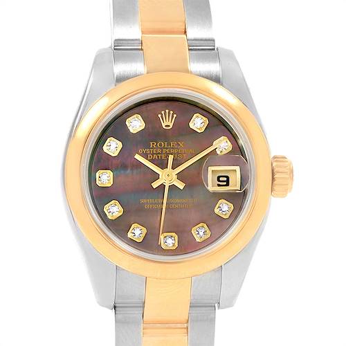 Photo of Rolex Datejust Ladies Steel Yellow Gold MOP Diamond Watch 179163