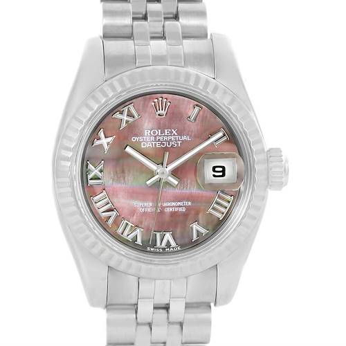 Photo of Rolex Datejust Steel White Gold Mother of Pearl Ladies Watch 179174