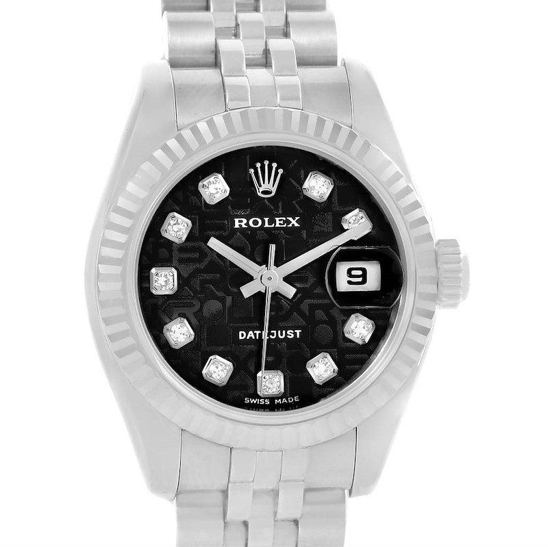 Rolex Datejust Steel White Gold Anniversary Diamond Dial Watch 179174 SwissWatchExpo