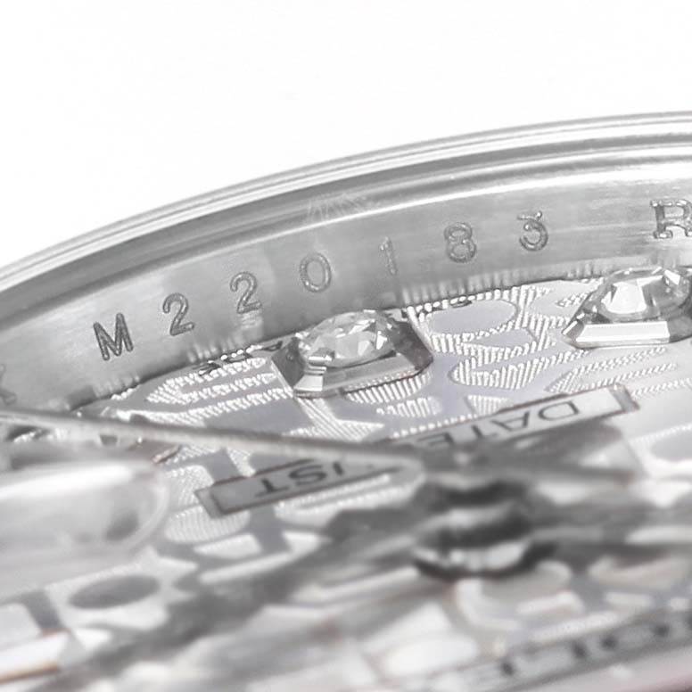 The image shows a close-up of the dial and part of the inner bezel of the Rolex Datejust 179174 Women's Stainless Steel Blue Dial 179174 Women's Stainless Steel Blue Dial watch, highlighting the model number.