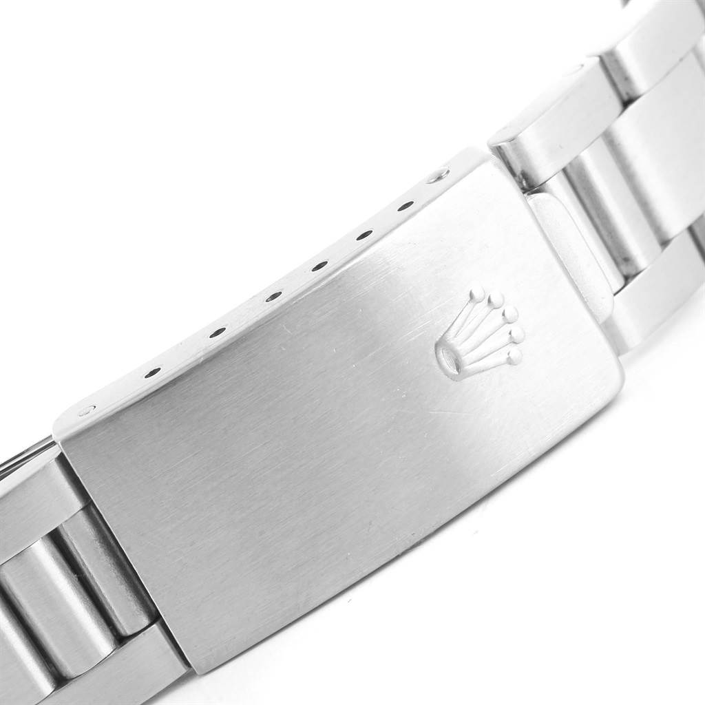 The image shows the clasp of the Rolex Datejust 67514 Women's Stainless Steel White Dial 67514 Women's Stainless Steel White Dial watch, displaying the brand's crown logo.