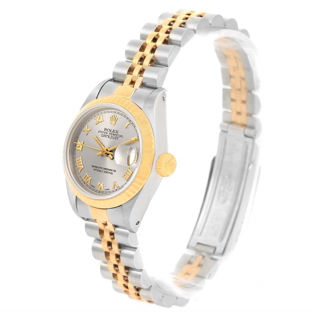 Rolex Datejust Steel 18k Yellow Gold Ladies Watch 69173 Box Papers ...