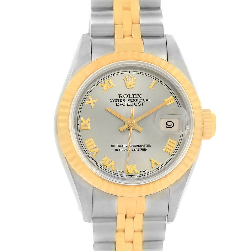 Rolex Datejust Steel 18k Yellow Gold Ladies Watch 69173 Box Papers SwissWatchExpo