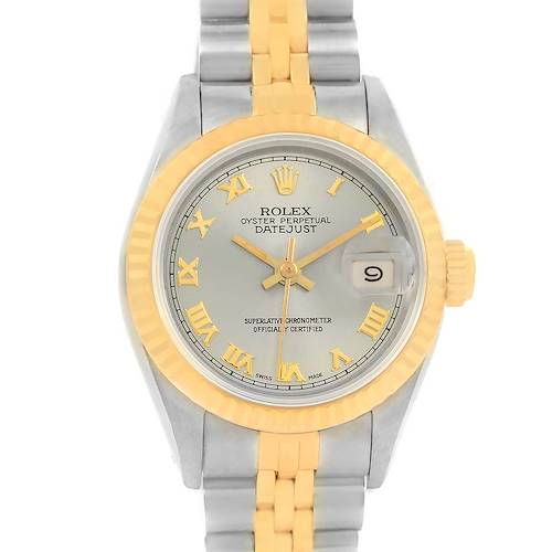 Photo of Rolex Datejust Steel 18k Yellow Gold Ladies Watch 69173 Box Papers