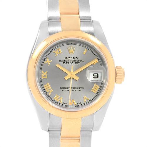 Photo of Rolex Datejust 26 Steel Yellow Gold Slate Dial Ladies Watch 179163