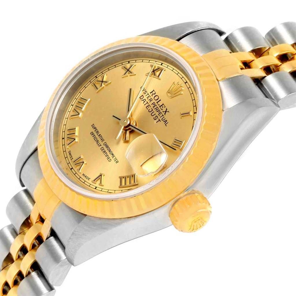 Rolex Datejust Steel 18K Yellow Gold Roman Dial Ladies Watch 79173 ...