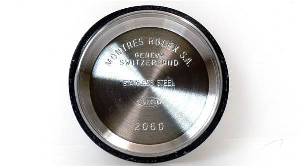This image shows the inside of the case back of a Rolex Datejust 69173 Women's Stainless Steel Black Dial 69173 Women's Stainless Steel Black Dial watch.