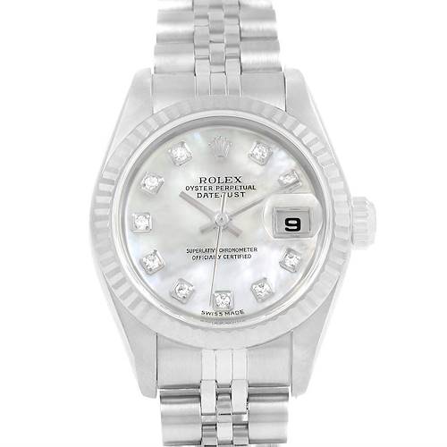 Photo of Rolex Datejust MOP Diamond Dial Ladies Watch 79174 Box Papers