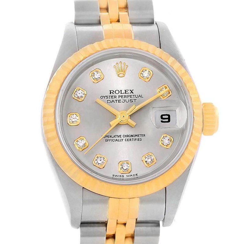 Rolex Datejust Steel Yellow Gold Diamond Ladies Watch 79173 SwissWatchExpo