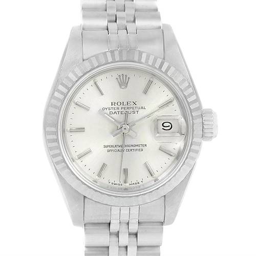 Photo of Rolex Datejust 26mm Steel White Gold Silver Dial Ladies Watch 69174