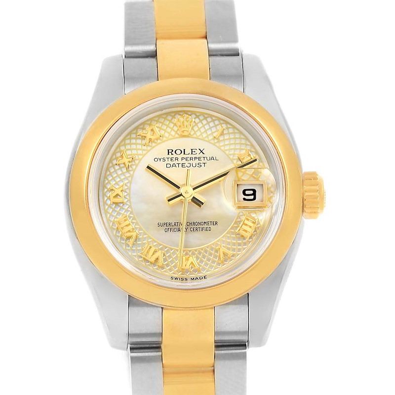 Rolex Datejust 26mm Steel Yellow Gold Decorated MOP Watch 179163 Unworn SwissWatchExpo