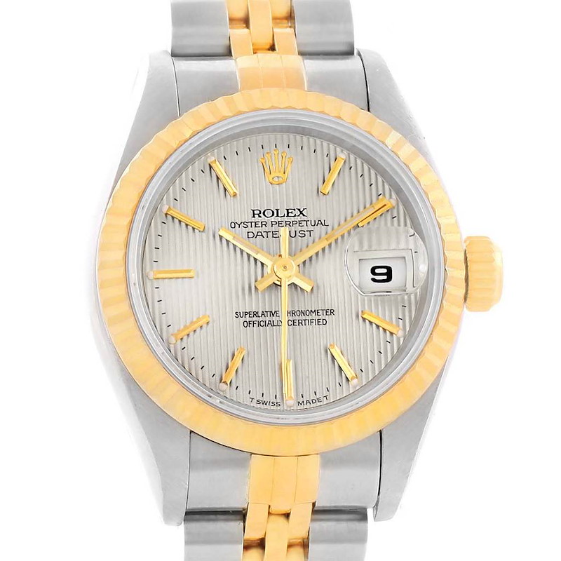 Rolex Datejust 26 Steel Yellow Gold Tapestry Dial Ladies Watch 69173 SwissWatchExpo