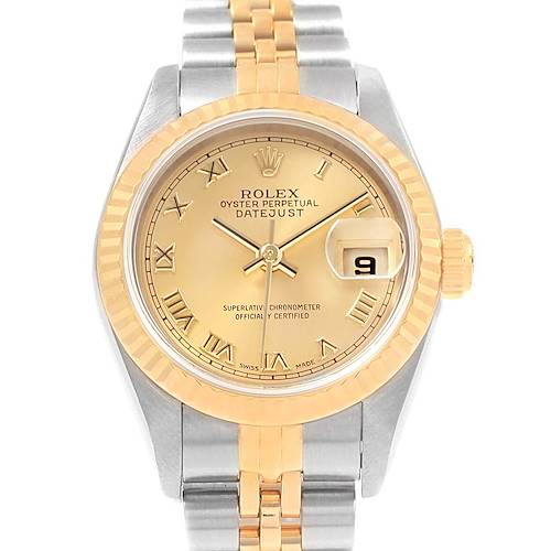Photo of Rolex Datejust Steel Yellow Gold Roman Dial Ladies Watch 79173 Box Papers