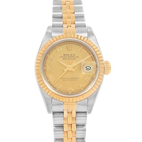 Photo of Rolex Datejust 26 Steel Yellow Gold Roman Dial Ladies Watch 69173