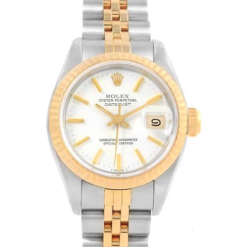 Photo of Rolex Datejust 26 Steel Yellow Gold White Dial Ladies Watch 69173
