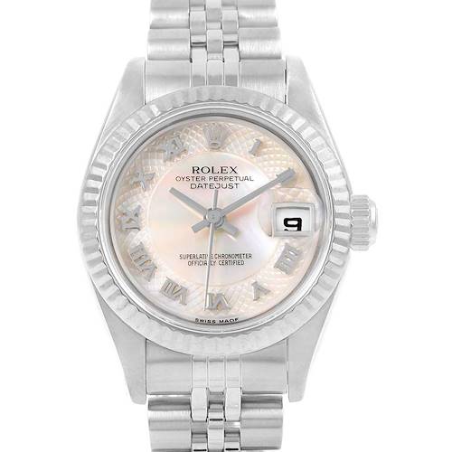 Photo of Rolex Datejust 26 Decorated Mother of Pearl Dial Watch 79174 Box Papers