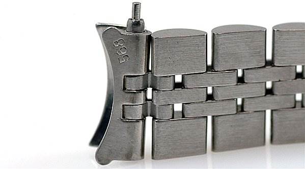 The image shows a close-up of the bracelet link and end link of a Rolex Datejust 69174 Women's Stainless Steel Silver Dial 69174 Women's Stainless Steel Silver Dial watch.