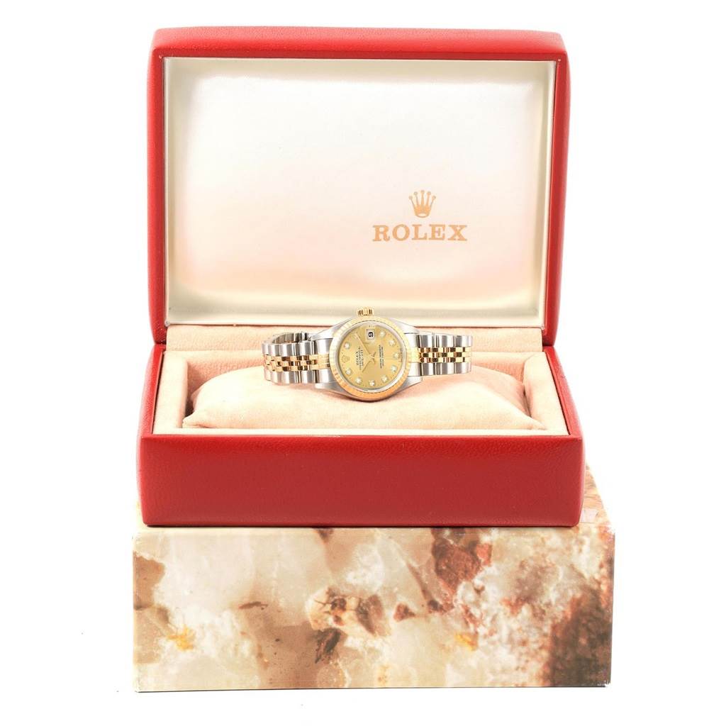 Rolex Datejust Steel Yellow Gold Diamond Dial Ladies Watch 79173 ...