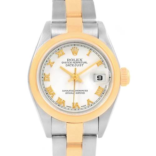 Photo of Rolex Datejust Steel Yellow Gold White Dial Ladies Watch 79163