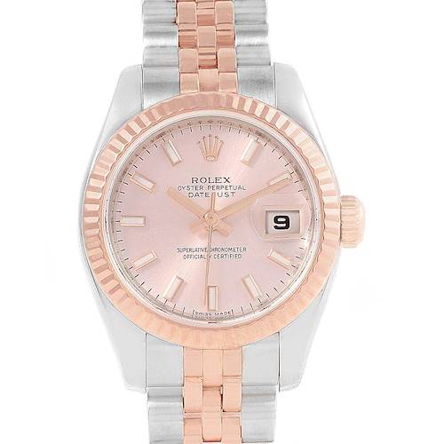 Photo of Rolex Datejust Steel Everose Gold Ladies Watch 179171 Box Papers