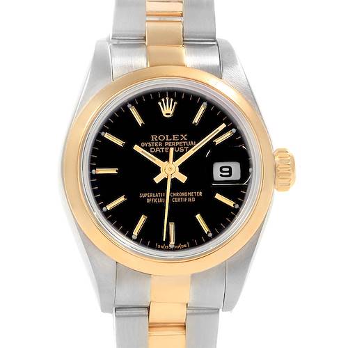 Photo of Rolex Datejust 26 Steel Yellow Gold Black Dial Ladies Watch 79163