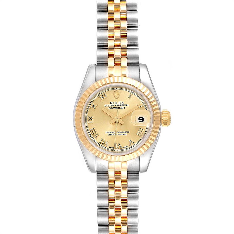 Rolex Datejust Ladies Steel Yellow Gold Jubilee Bracelet Watch 179173 SwissWatchExpo