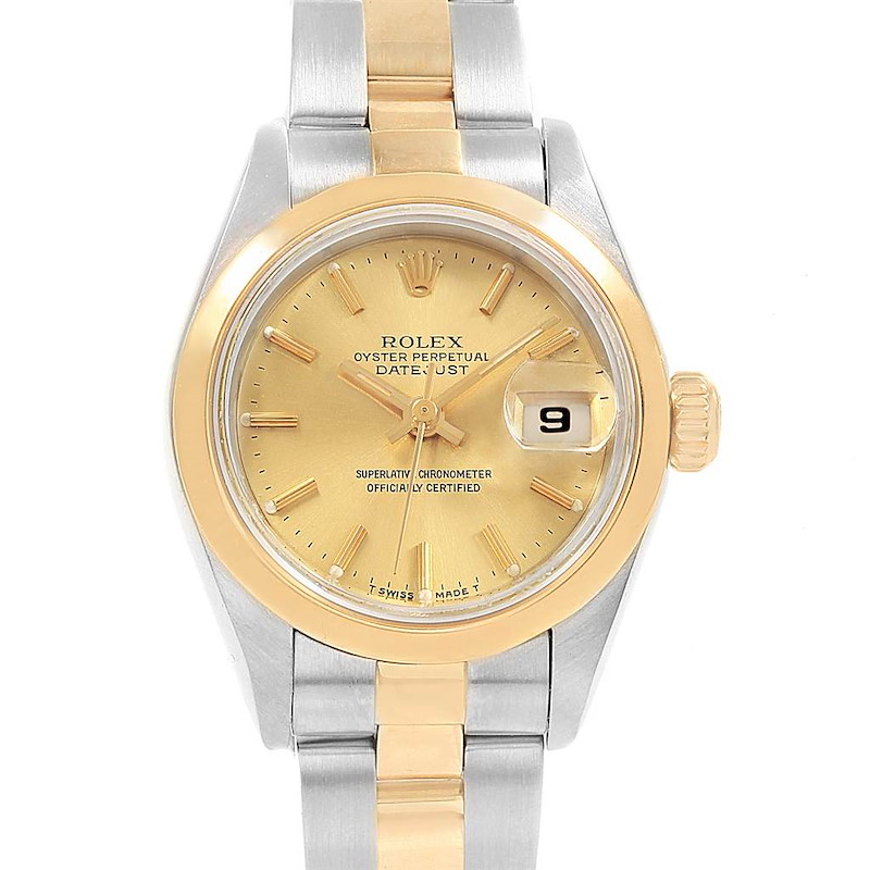 Rolex Datejust Steel Yellow Gold Ladies Watch 69163 Box Papers SwissWatchExpo