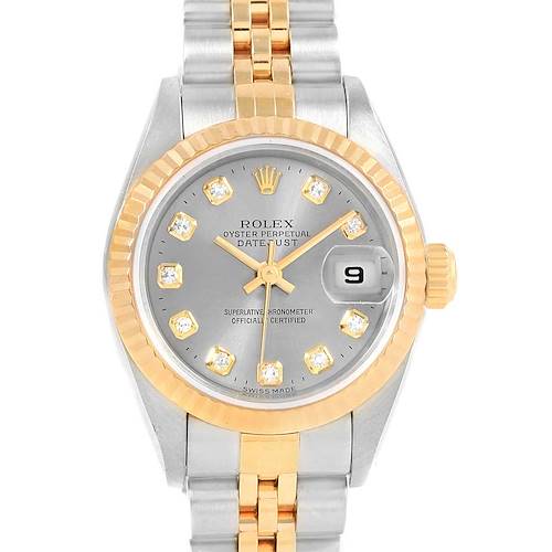 Photo of Rolex Datejust 26 Steel Yellow Gold Slate Dial Ladies Watch 79173