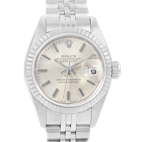 Photo of Rolex Datejust 26 Steel White Gold Ladies Watch 69174 Box Papers