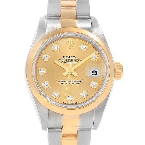 Photo of Rolex Datejust 26 Ladies Steel Yellow Gold Diamond Ladies Watch 79163