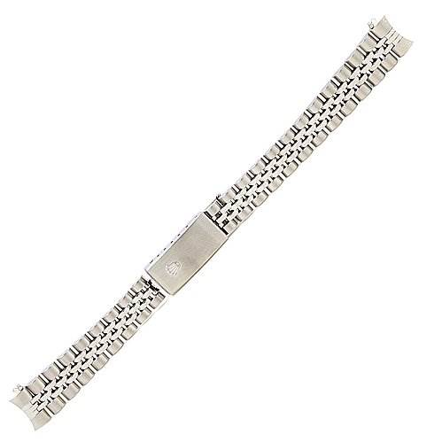 This image shows a top view of a metal bracelet for a Rolex Datejust 79174 Women's Stainless Steel Blue Dial 79174 Women's Stainless Steel Blue Dial watch.