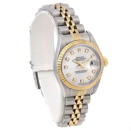 Rolex Datejust Ladies Ss & 18k Gold Diamond Watch 69173 SwissWatchExpo
