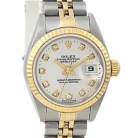 Photo of Rolex Datejust Ladies Ss & 18k Gold Diamond Watch 69173