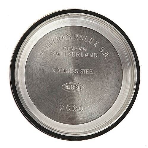 This image shows the interior case back of a Rolex Datejust 79163 Women's Yellow Gold Champagne Dial 79163 Women's Yellow Gold Champagne Dial watch, displaying brand engravings and material information.