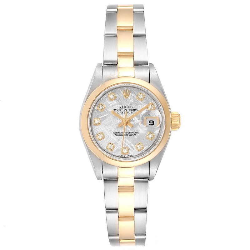 Rolex Datejust Steel Yellow Gold Meteorite Diamond Ladies Watch 79163 Box Papers SwissWatchExpo