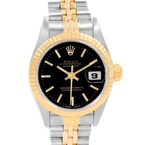 Photo of Rolex Datejust 26 Steel Yellow Gold Black Dial Ladies Watch 69173