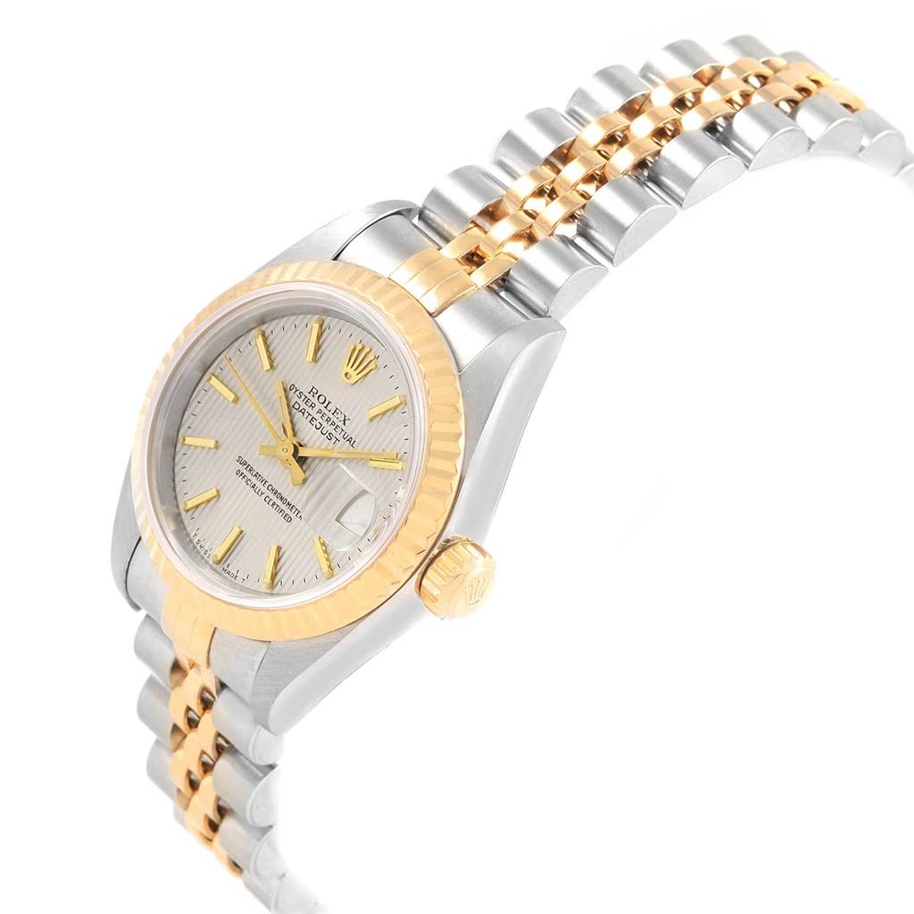 The image shows a Rolex Datejust 69173 Women's Stainless Steel Silver Dial 69173 Women's Stainless Steel Silver Dial watch at a front oblique angle, highlighting the face, bezel, bracelet, and crown.