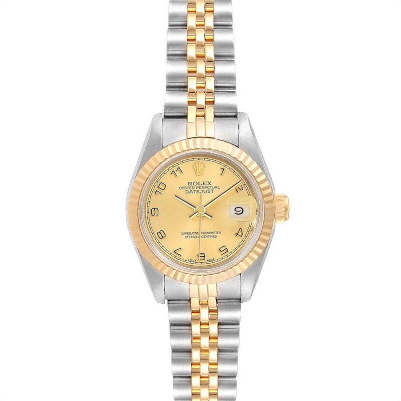 Rolex Datejust Steel Yellow Gold Arabic Dial Ladies Watch 79173 SwissWatchExpo