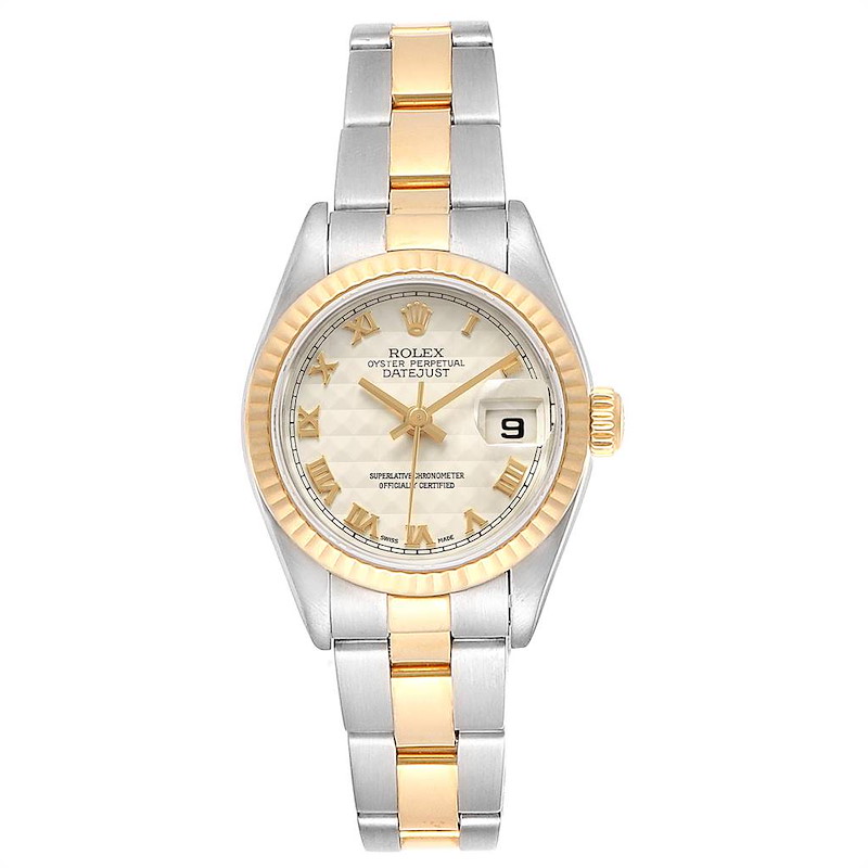 Rolex Datejust Steel Yellow Gold Anniversary Dial Ladies Watch 79173 SwissWatchExpo