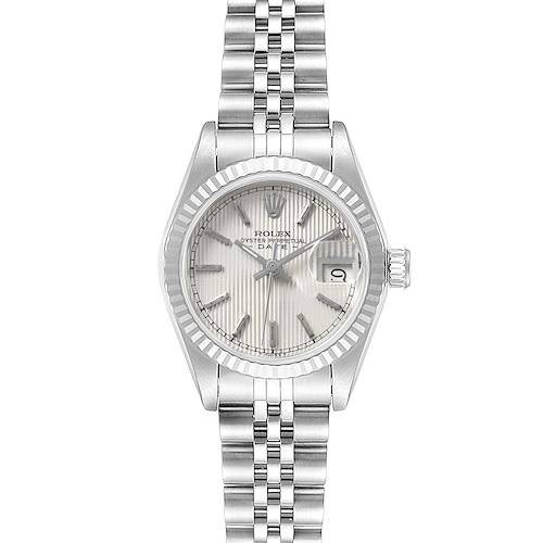 Photo of Rolex Datejust 26mm Steel White Gold Silver Dial Ladies Watch 69174
