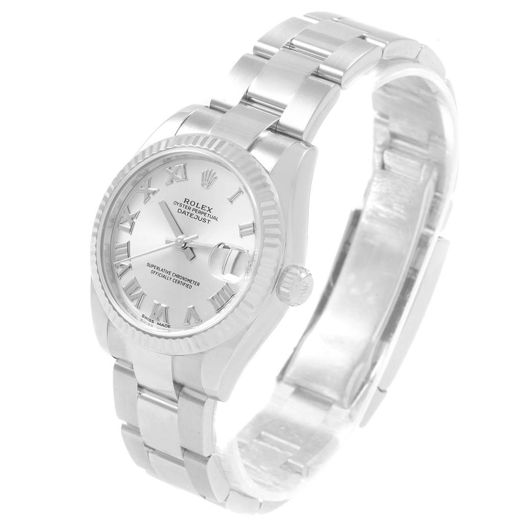 The image shows a Rolex Datejust 178274 Women's Stainless Steel Silver Dial 178274 Women's Stainless Steel Silver Dial watch at a slight angle, highlighting the face, crown, and bracelet.