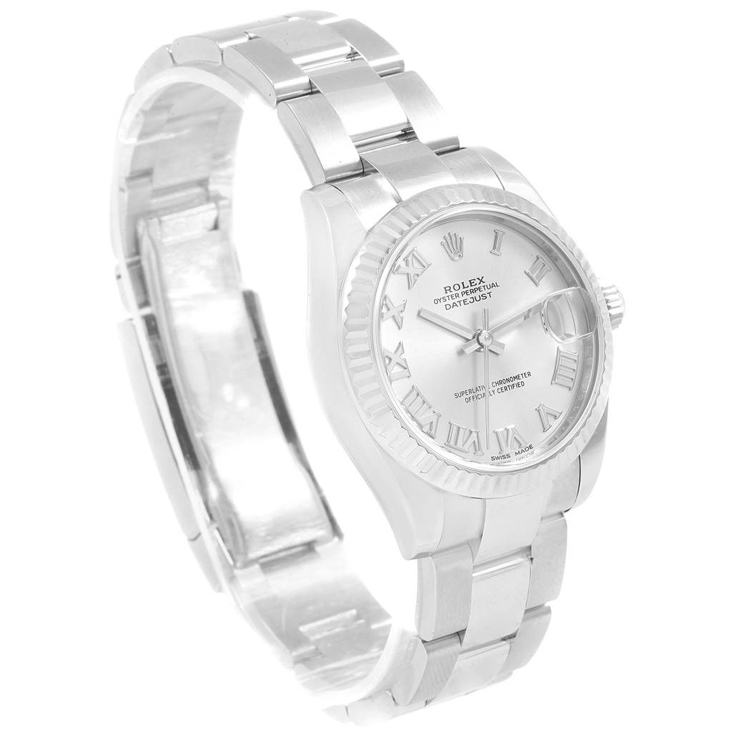 The image shows a Rolex Datejust 178274 Women's Stainless Steel Silver Dial 178274 Women's Stainless Steel Silver Dial watch at a three-quarter angle, highlighting its bracelet, face, and bezel.