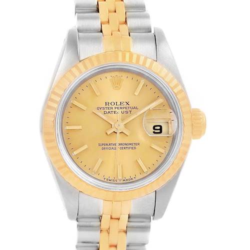Photo of Rolex Datejust 26mm Steel 18K Yellow Gold Ladies Watch 69173 Papers